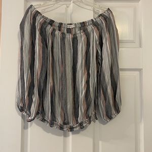 Cute off the shoulder striped top